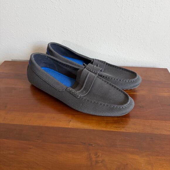 Rothys The Driving Loafer Graphite Gray Knit Fabric Slip On Shoe Men 9.5 Classic main image 2